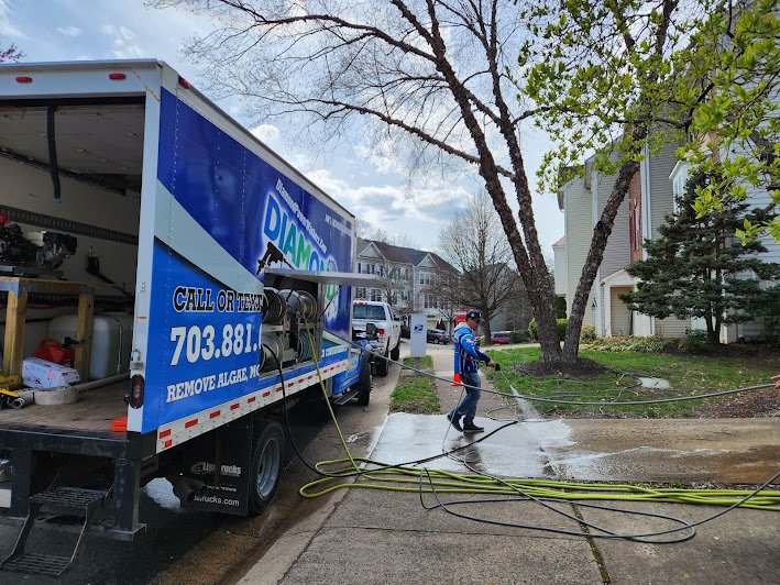 power washing sidewalk in Manassas