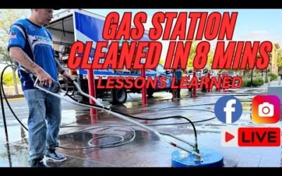Diamond Power Washers | Gas Station Power Washing in Action!